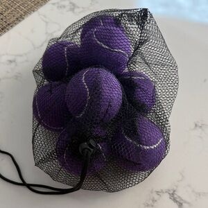 Purple Tennis Balls in Mesh Bag